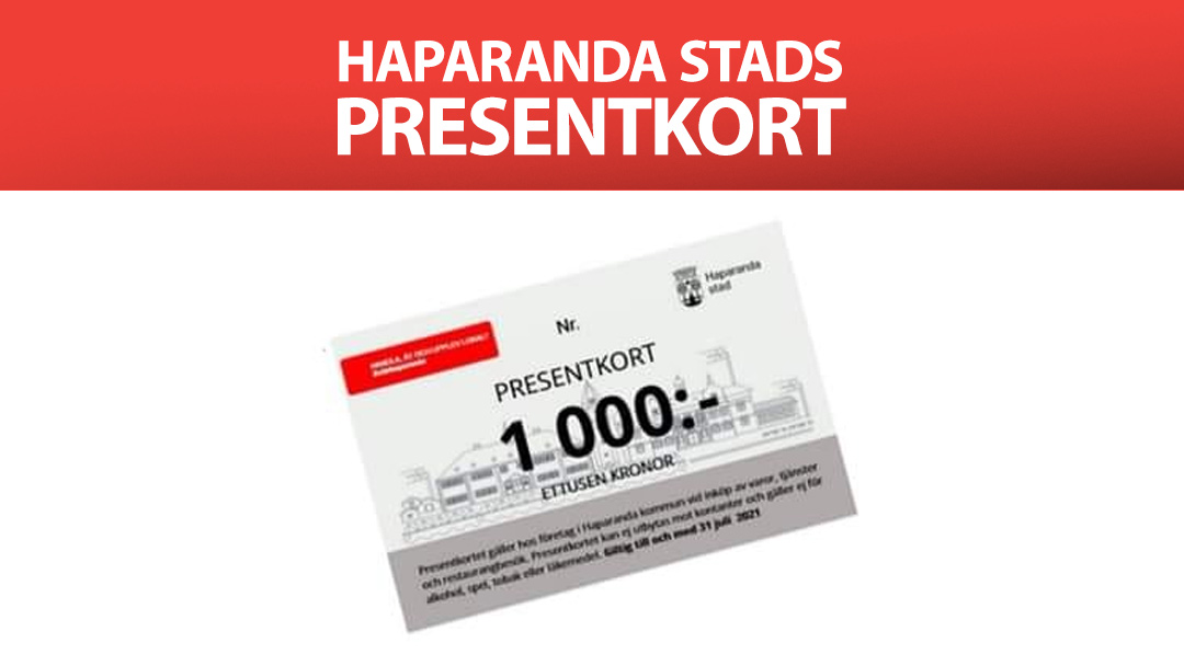 Betala med Haparanda stads presentkort